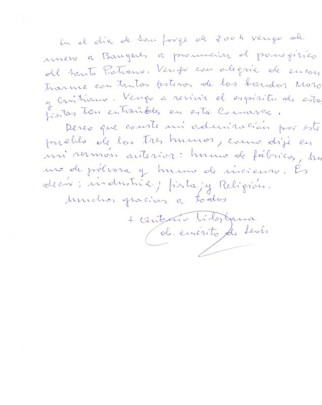 Hon. Sr. Antonio Molina Vilaplana, Évêque émérite de Leon (23-04-2004)
