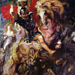 St. George's Kampf mit dem Drachen (irgendein 1620)