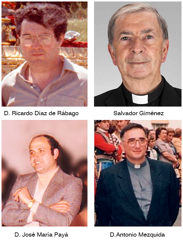 Consiliario y Vicarios Junta Directiva 1985 - 1988
