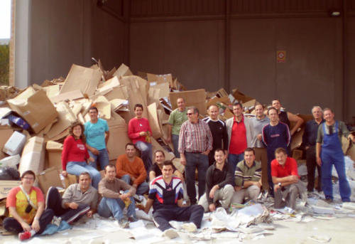 2008-10-18, Collecting cardboard